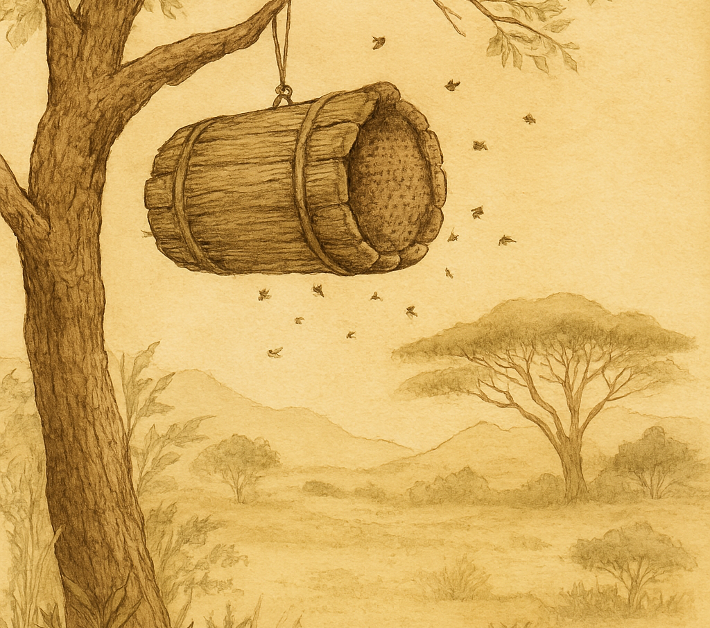 An image illustrating a traditional log hive